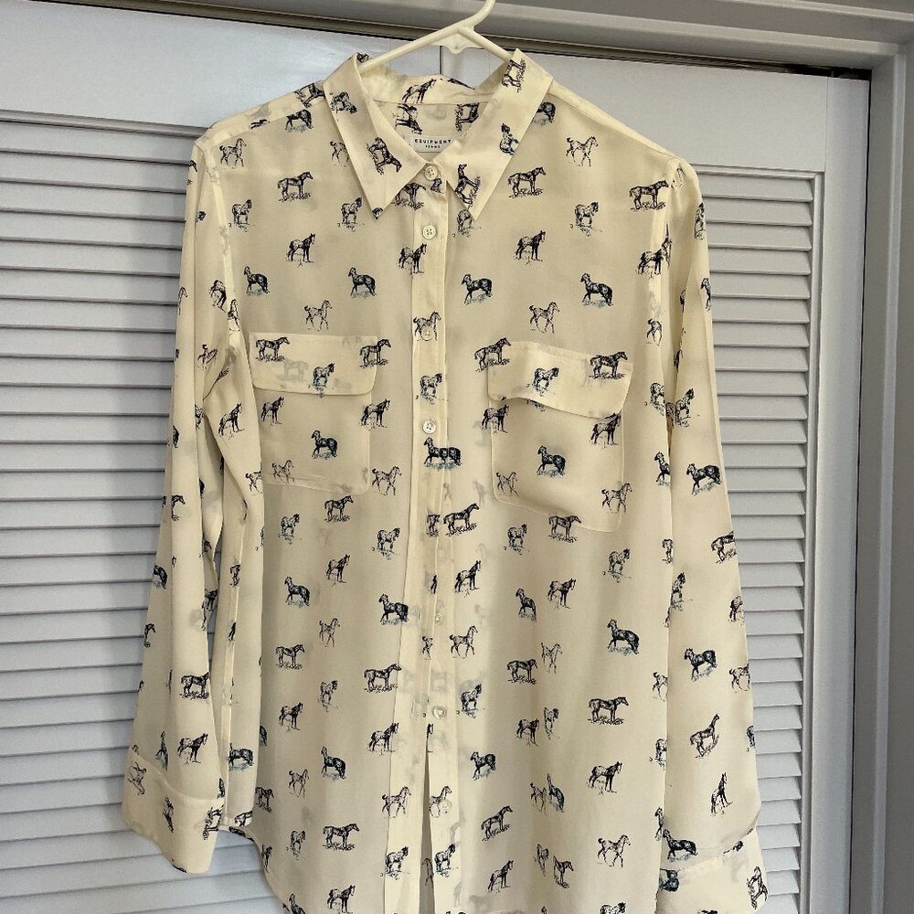 Equipment Horsey Blouse L